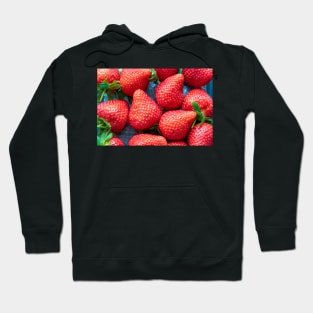 Fresh healthy strawberries, Fruit background Hoodie